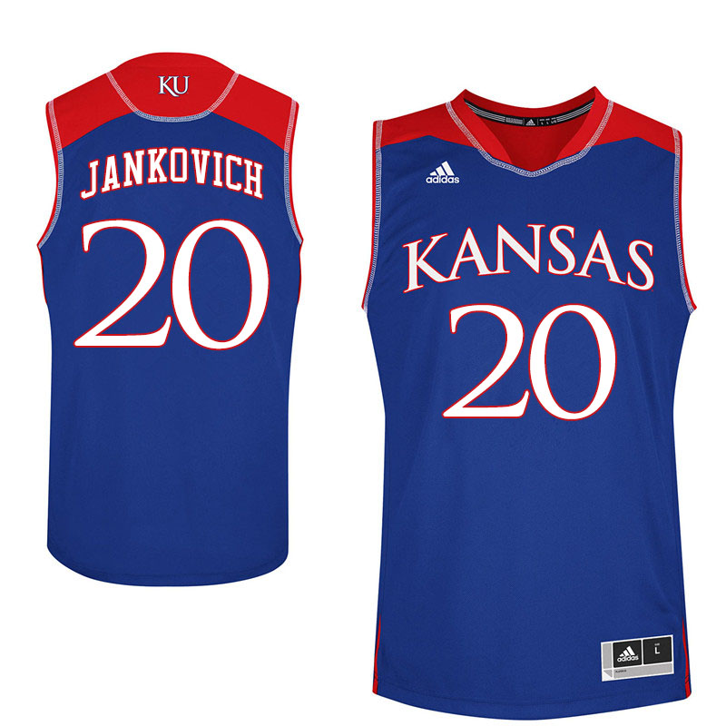 Men #20 Michael Jankovich Kansas Jayhawks College Basketball Jerseys Sale-Royal - Click Image to Close